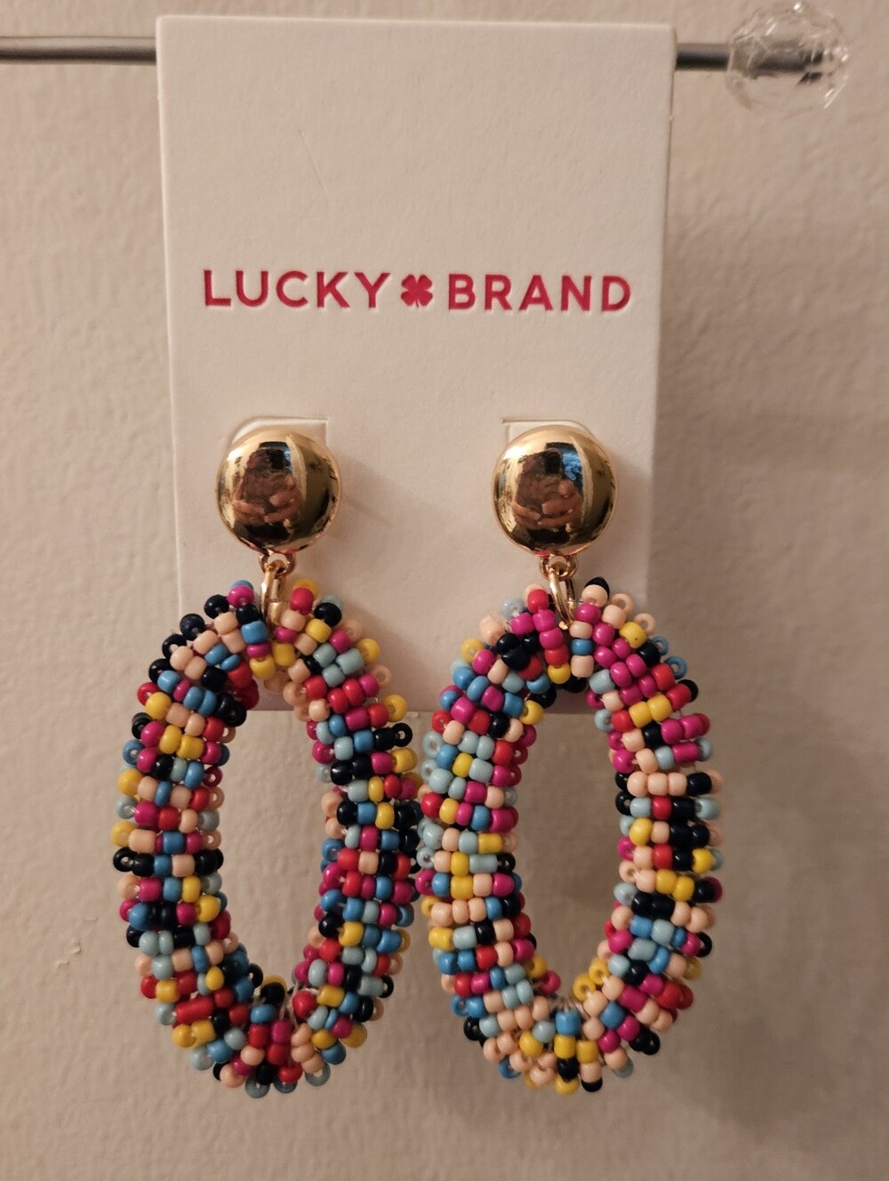 Lucky Brand Gold-Tone Beaded Earrings, NEW - GIFTABLE!